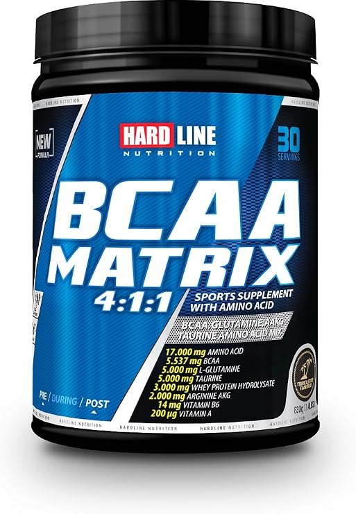 Hardline Bcaa Matrix - Tropical Fruit Flavored, 630 Gr
