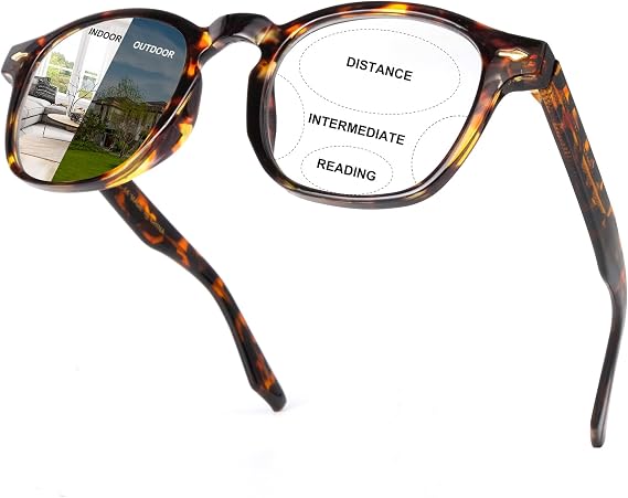 SKYWAY Multifocus Progressive Reading Glasses UV Protection Blue Light Blocking Photochromic Stylish Eyewear