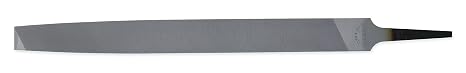 Crescent Nicholson 21701N 10" Mill Single Cut Bastard File with Red Handle - Carded,Grey