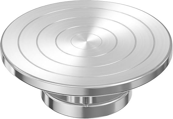 Sculpting Wheel Aluminum Alloy, Banding Wheel Pottery, Spinner Clay Smooth for Clay Air Dry, Double-Sided Turntable Stable, Decorating Crafting Metal Stand Long-Lasting