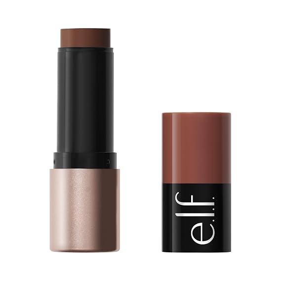 e.l.f. Soft Glam Cream Bronzer Stick, Tan-Deep | Buildable Cream Bronzer for A Long-Lasting Sculpted Glow & Satin Finish, Twist-Up Design, Vegan & Cruelty-Free