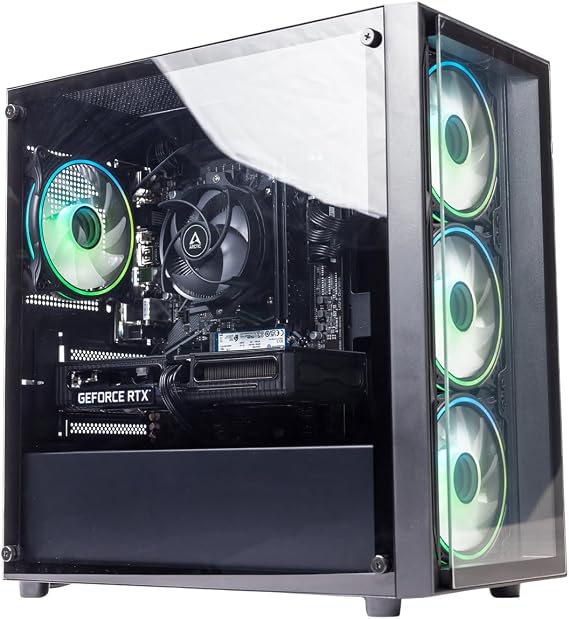 GTR Gaming PC | Ryzen 5 5500 | RTX 3050 6GB | 16GB DDR4 3600MHz RAM | 1TB NVMe SSD | 500W 80+ PSU | Windows 11 | ARGB Gaming Case | WiFi