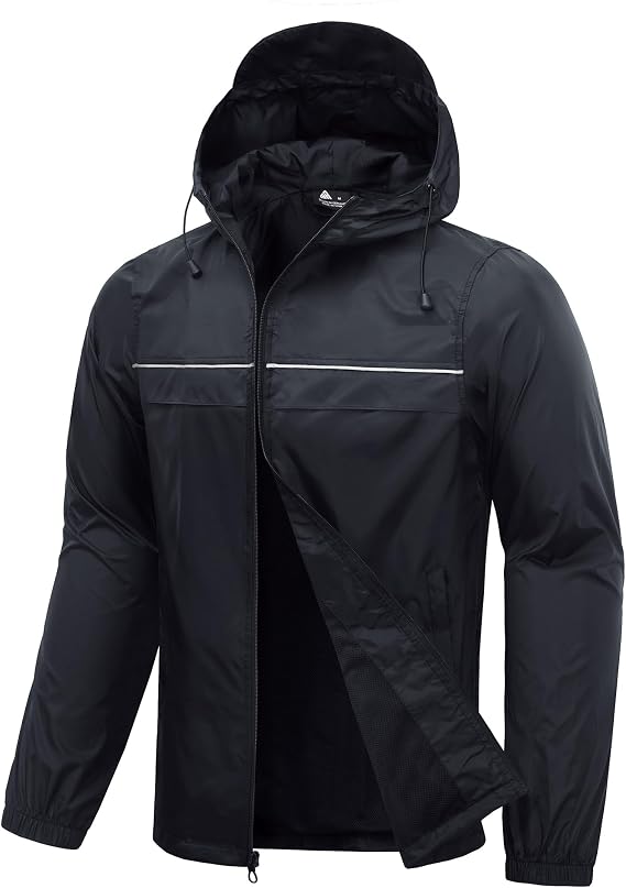 SWISSWELL Mens Rain Jacket & Coats Packable Lightweight Waterproof Hooded