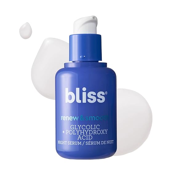 Bliss Renew & Smooth Glycolic Acid Night Serum - 1 Fl Oz - Deeply Hydrating