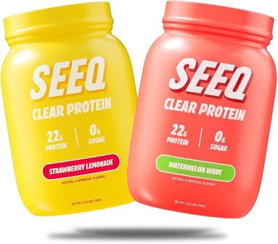 SEEQ Clear Protein Bundle (Clear Whey Protein Isolate Watermelon Wave + Strawberry Lemonade)