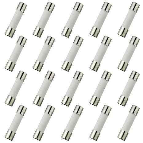 BOJACK T2.5AL250V 5x20mm 2.5A 250V Slow-Blow Ceramic Fuses 2.5 amp 250 Volt 0.2x0.78 Inch Ceramic Tube Time-delay Fuses (Pack of 20)