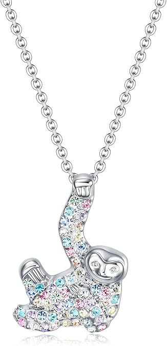 Girls Animal Charm Necklace Jewelry Gifts,Flamingo Horse Unicorn Mermaid Elephant Sloth Pendant for Women Boys