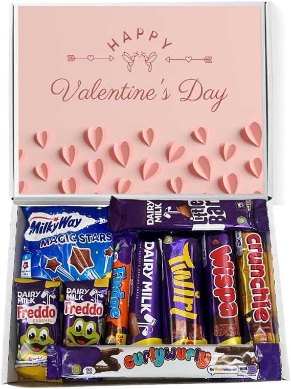 QLV Valentine's Chocolate Gift Box, Letterbox Gift for Him & Her