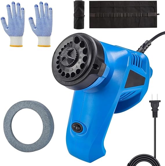 Drill Bit Sharpener, Power Drill Bit Sharpeners for All Bits (1/8-15/32inch), Multipurpose Twist Drill Bit Sharpener Grinder with Grinding Wheel