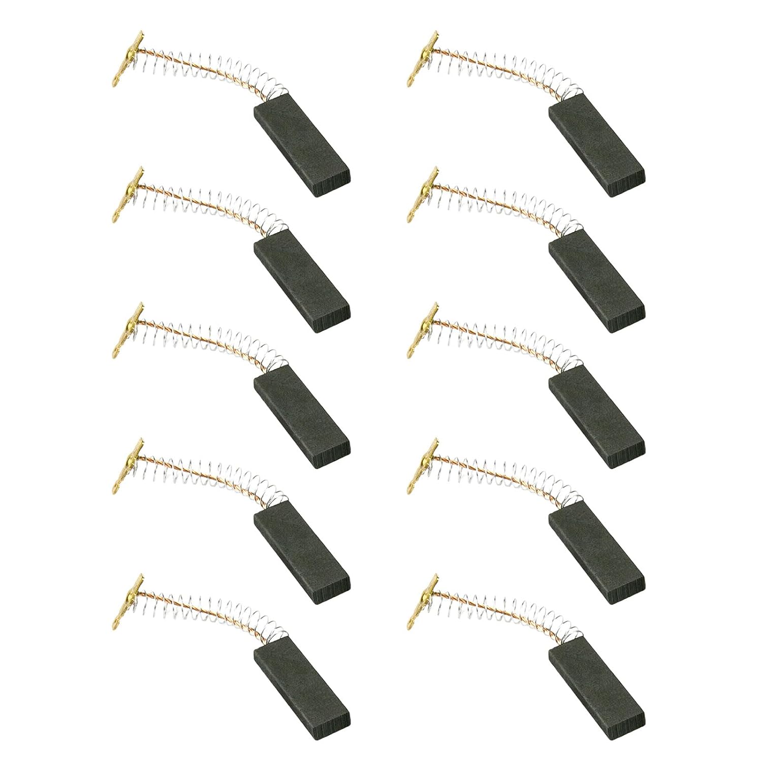 Pack of 10 Carbon Brushes Motor Replacement Suitable for Various Small Washing Machine Models for Efficient Performances