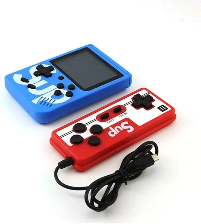 Bilger Sup 400 Oyunlu 3" Mini Atari Retro Game Nostalji Oyunlar, Mavi, bilger493