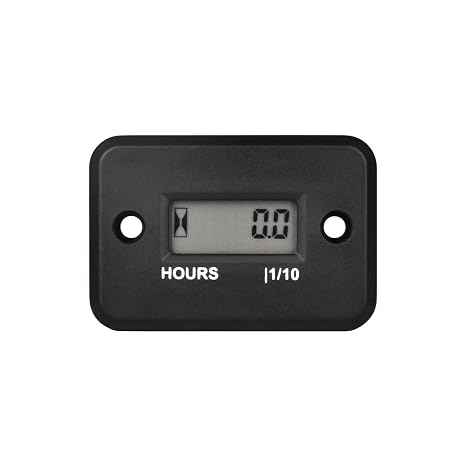 Digital Inductive Hours Counter,Total Hours for Maintenance,Waterproof Design for Lawn Mower Generator Chainsaw Outboards ATV Motorbike Snow Blower High Pressure Washer.