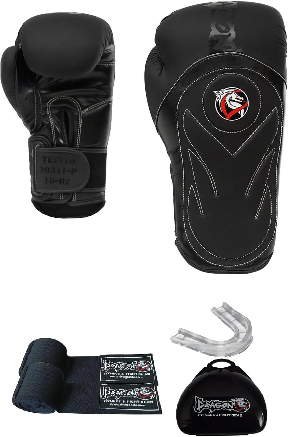 Dragon Do Tepito Siyah Mat Boks Kıck Muay Thai Eldiveni Boxing Gloves Gifttoom 14 Oz