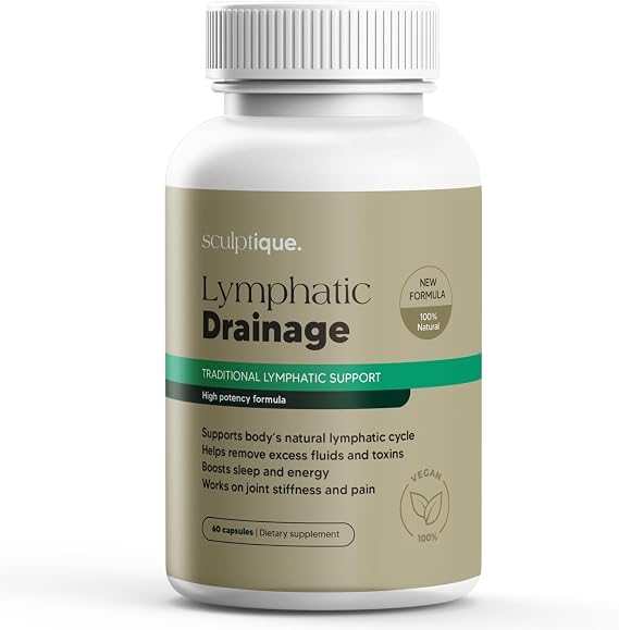 Lymphatic Drainage Supplement Lymphatic Drainage Capsules with Dandelion, Burdock, Cleavers & Echinacea, Supports Bloating, Fluid Balance & Daily Lymphatic Wellness 60 Capsules