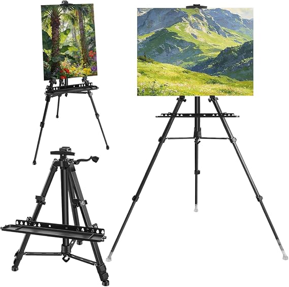 Folding Easels for Wedding Display Art Easel Stand for Painting, 54-120cm Adjustable Height Art Easel Portable Artists Easel for Painting Display Drawing Art Sketch