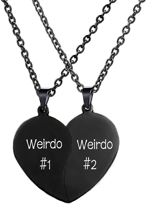 MJartoria BFF Necklace for 2-Valentines Heart Matching Necklace Best Friends Pendant Friendship Necklace Set of 2 Birthday Gifts