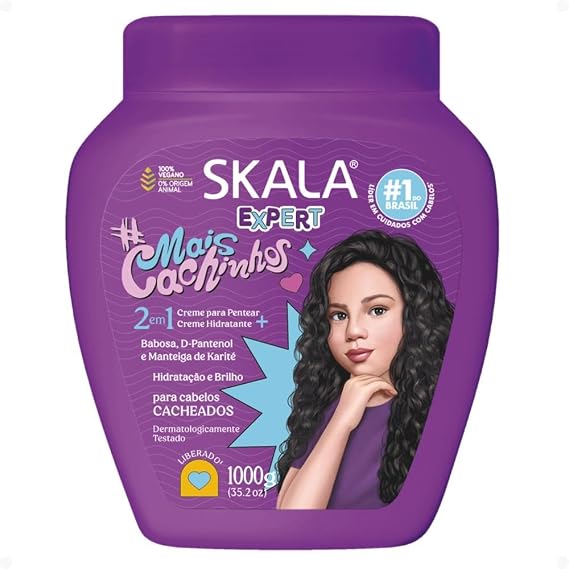 SKALA Skala - Linha Expert - Creme de Tratamento Mais Cachinhos 1000 Gr - (Expert Collection - More Curls for Kids 2 in 1 Treatment Cream Net 33.81 Oz)