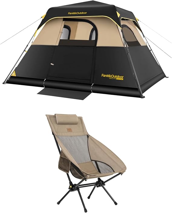 FanttikOutdoor Zeta C4 Pro Camping Tent & FanttikOutdoor Zeta L8 Max Rocker Camping