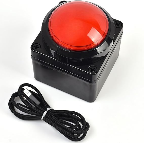 Programmable USB Macro Space Keyboard, Major Policy Decision Button, One Handed Keyboard, Space Game PC Switch Control, Customized Combination Buttons (Red)