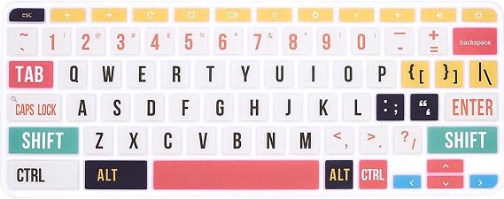 Chromebook Silicone Keyboard Cover 11.6", for Chromebook 11 G2 G3 G4 G5 G6 G7, 14 G2 G3 G4 Keyboard Skin, 14-X(Big Word)