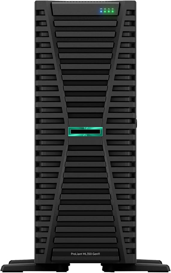 HPE ProLiant ML350 Gen11 4U Tower Server Bundled with Dual Xeon 5416s 16-Core 2GHz, 256GB DDR5 Memory, 30.72TB Enterprise SAS 12Gb/s SSD Storage, RAID, Dual Power and iLO