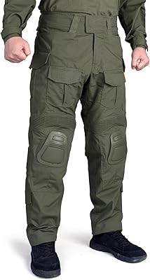 IDOGEAR SPORTS G3 Combat Pants for Men Tactical Military Pants with Knee Pads Multi Camo Trousers