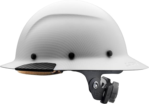 Lift Dax Fiber Resin Full Brim Safety Helmet/Hard Hat, 6-Point Suspension