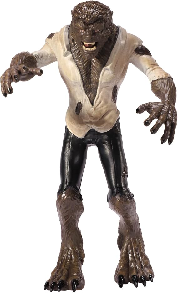 BendyFigs The Noble Collection Universal Monsters Mini Wolf-Man - 5.5in (14cm) Noble Toys Miniature Bendable Figure Posable Doll Figures