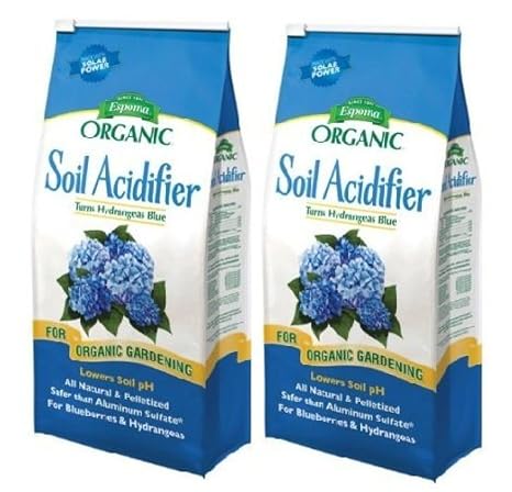 Espoma Organic Soil Acidifier Soil Amendment; Lowers Soil pH and Turns Hydrangeas Blue! Contains Elemental Sulfur and can be Used for Organic Gardening 6 lb. Bag - Pack of 2
