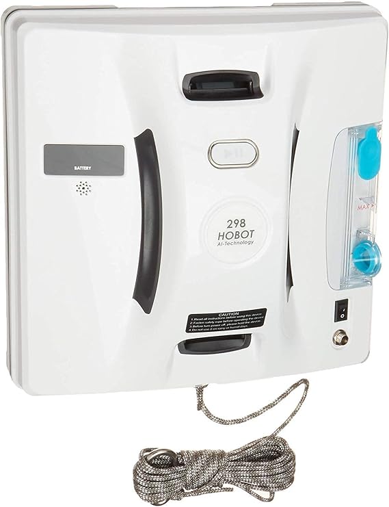 HOBOT-298 Window Cleaning Automatic Robot with Ultrasonic Water Spray, Intelligent Cleaning, AI Smart Route Plan, Replaceable Water Tank, and Control via Smartphone or Remote