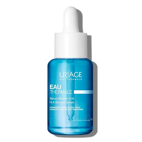 Uriage Hydro-Active H.A Booster Serum with 1.5% Pure & Natural Hyaluronic Acid - 86% Padded Skin Peach Soft Skin Effect Lovely Fragrance - Paraben-Free - Non-Comedogenic - 30 ml