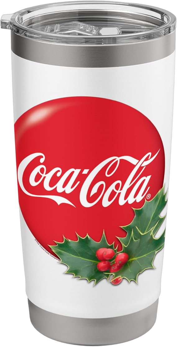 Coca-Cola Christmas Holly Logo Stainless Steel Insulated Tumbler