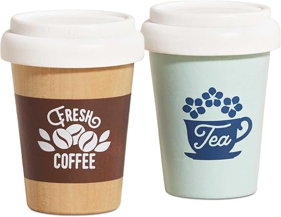 Le Toy Van Take Away Coffee Cup and Tea Cup Wooden Toys