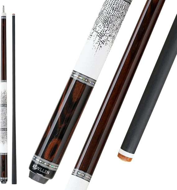 KONLLEN AXA Series Carbon Fiber Pool Cue Low Deflection Playing Cue for League & Tournament Play, 58"