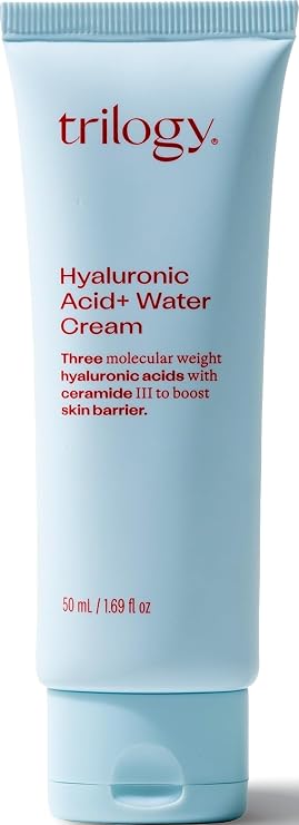 Trilogy Hyaluronic Acid+ Water Cream, Lightweight Moisturizer, 1.69 Fl Oz