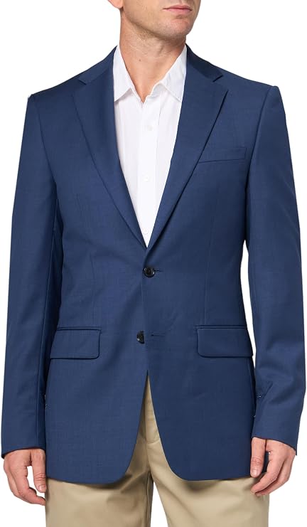 Calvin Klein Men's Slim Fit Suit Separates, Blue Twill, 42 Regular | The jacket is cut closer to the body with a higher armhole, This classic performance wool fabric with its refined