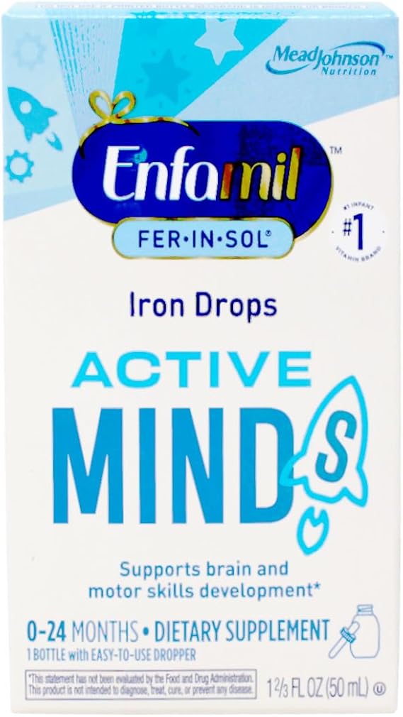 Enfamil Fer-In-Sol Iron Supplement Drops for Infants & Toddlers, 15 mg , 1.67 fl oz (50 ml)