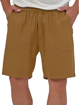 Mens Linen Shorts Athletic Shorts Casual Baggy Shorts Men Beach Short Pants Spring Summer