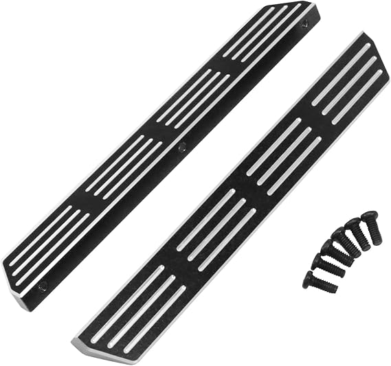 1/12 RC Car Parts Aluminum Alloy Metal Upgraded Pedals Left and Right Footrest Replacement Parts Suitable for MJX H12Y H12YRC Car Parts (Black)