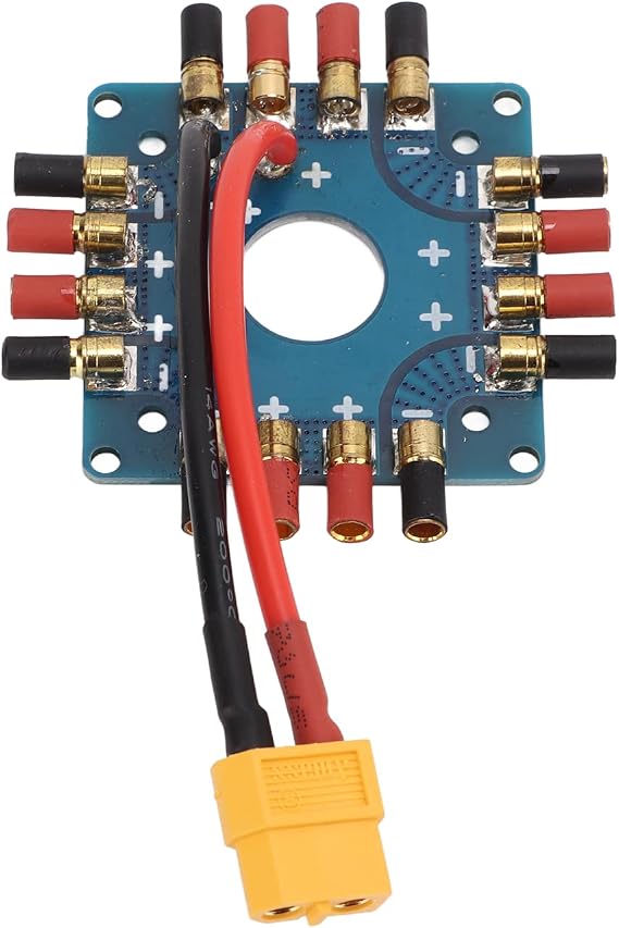 Power Supply Distribution Board, Power Distribution Board ESC Power Supply Distribution Board Connection Board with Plug 3.5mm Banana Connectors