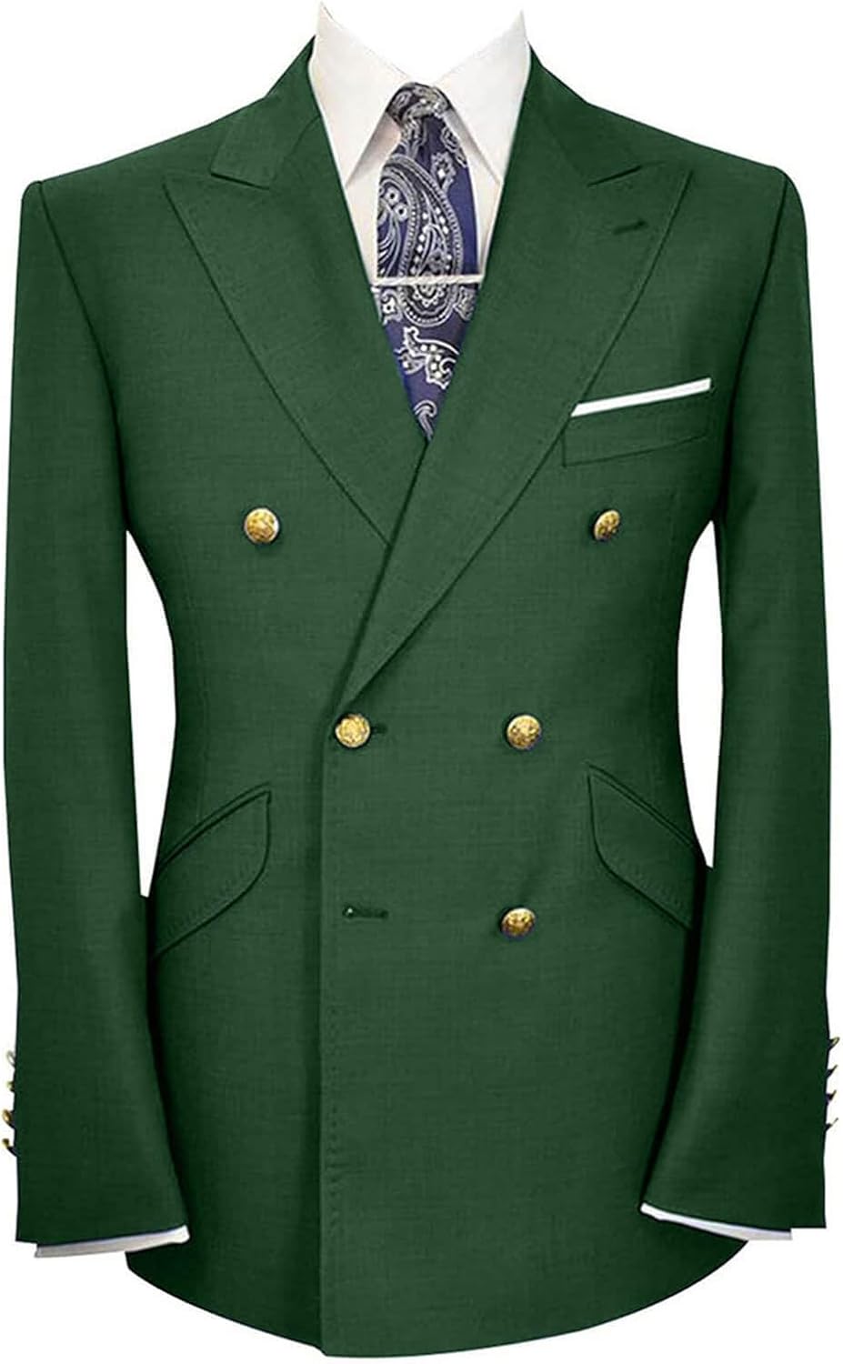 Wemaliyzd Mens Double Breasted Suit Business Fashion Sport Coats for Men
