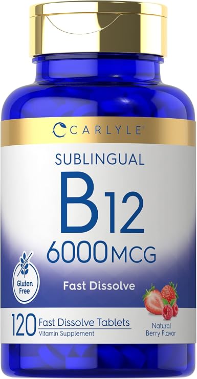 Carlyle Vitamin B-12 6000 mcg | 120 Fast Dissolve Tablets