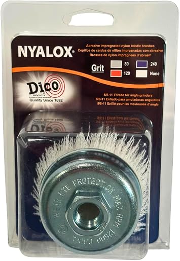 Dico Products 7200089 Non Abrasive Cup Brush For Angle Grinders, White