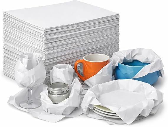 50 x Packing Paper Sheets for Moving – Newspaper Offcuts for Wrapping & Void Fill – Large 50cm x 75cm Sheet – Moving House Packaging Material for Fragile Items