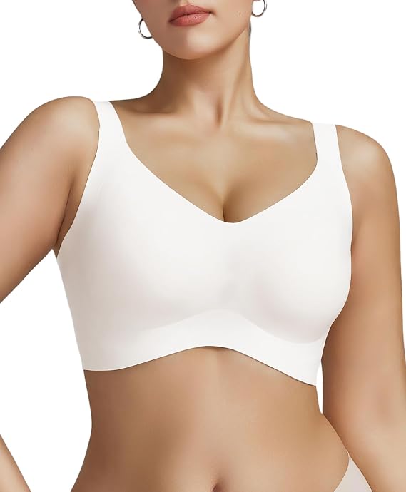 Women's Wireless Minimizer Bra Full Coverage Seamless Support