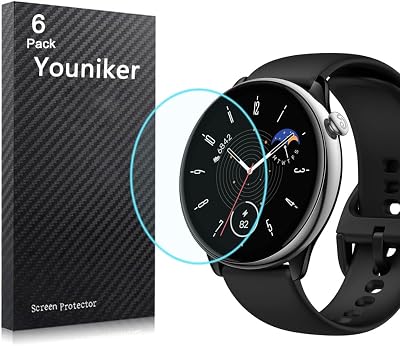 6 Pack Compatible with Amazfit GTR Mini Screen Protector Film for Amazfit GTR Mini Smartwatch Screen Protectors Foils Screen Cover Crystal Clear HD Anti-Scratch Anti-Fingerprint