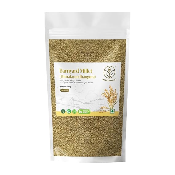 Shiva Organic Barnyard Millet - 31.74 oz (900g) Unpolished Whole Grain | Gluten-free Uttarakhand grain. High plant protein, low glycemic index. Fluffy white rice alternative.