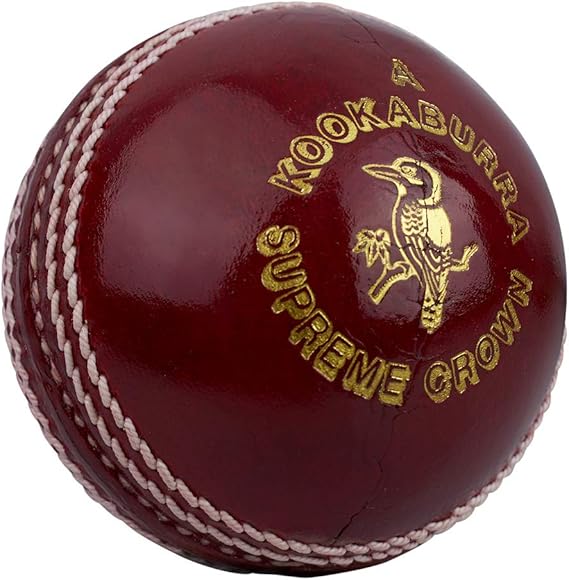 Kookaburra Supreme Crown Cricket Ball, Red - Mens, Youths and Womens