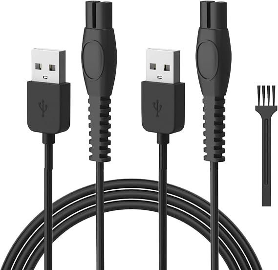 5V Charger Cable Fit for Philips One Blade 360 QP2824 QP2734 QP2724[2pcs ]