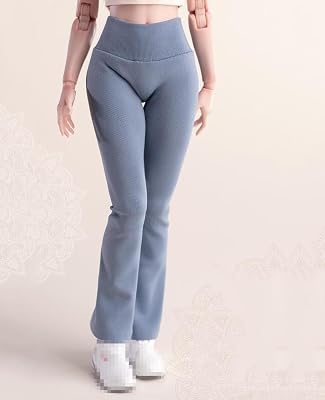 Fremego 16 Scale Female Clothes,Female Stretch Sports Pants Trousers Sportswear Outfit Clothing for 12inch PH TBL JO Worldbox Action Figure Body Blue